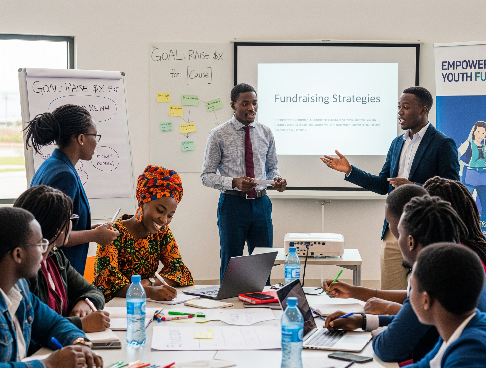 Youth participating in a training session